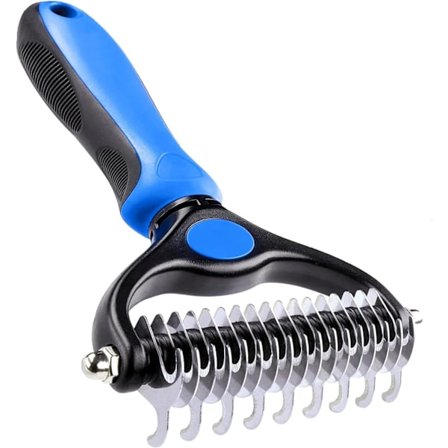 Pet Grooming Tool Dog Brush - Dobbel Dematting Kam - Undercoat Rake Deshedding Tool, For Lang Håret Katt Hund Floker Fjerning