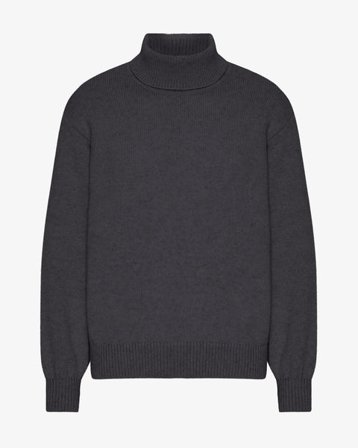 Merino Wool Turtleneck - Lava Grey - Male - XS