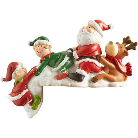 Kulmapöydän koristelu, miniatyyrijoulupatsaat, joulukoristeet hyllylle, työpöydälle, pöydälle, hartsi-patsaat, joululahja