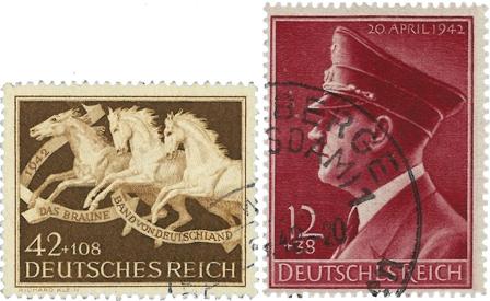Tyske Rige 1942 - MICHEL 813, 815 - Stemplet