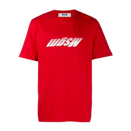 Msgm, Msgm T-shirts and Polos Rood, Heren, Maat:L