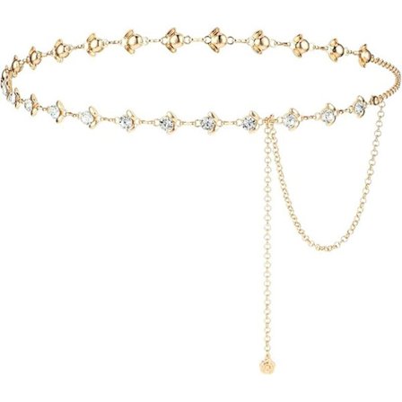 Kædebælte til kvinder Strass Blomst Taljebælte Justerbart Krystal Taljebælte Bryllup Brudebælte til Kjole