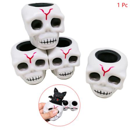 Rolig Gummiskalle Fladdermus Cup Glad Halloween Party Dekoration Fa