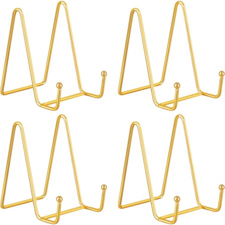 4 kappaletta 4 tuuman näyttöteline kulta rautaeaselitauluhyllylle