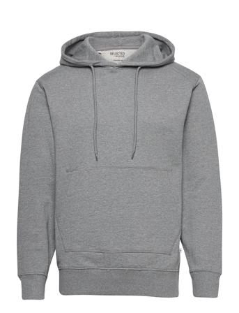 Slhjackson380 Hood Sweat S Hettegenser Genser Grå Selected Homme