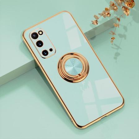 Luksuriøst stilfuldt case Samsung Galaxy S21 Ultra med ringstati Blue one size