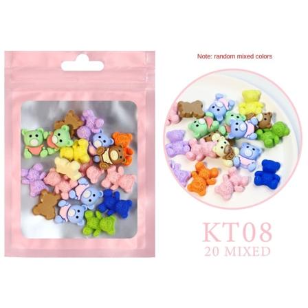 Kynsikoristeet Nail Art Resin Cartoon Ornament Mixed Mini \Small Soft Girly 08 cute bear