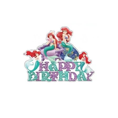 Ariel Pieni Merenneito Syntymäpäiväkakun Koriste Juhlatarvikkeet Syntymäpäiväkoristeet