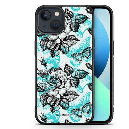 Bjornberry Skal iPhone 13 Mini - Fjärilar & Rosor