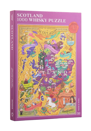 Water & Wines Whiskypussel - Skottland 1000 bitar Pussel Unisex Lila 35 x 24 5