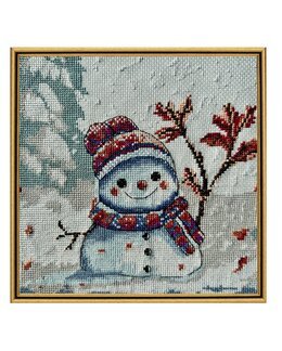 Broderikit Billede Snemand - Riolis