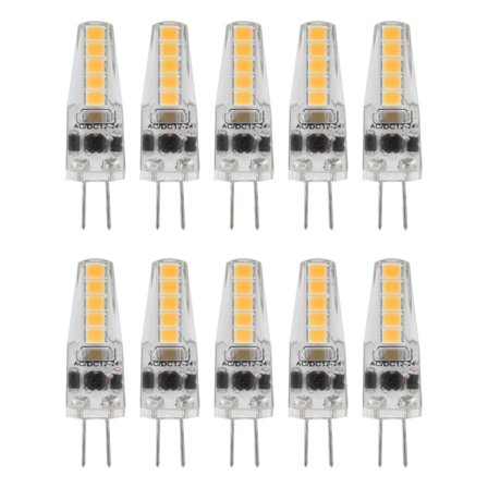 10 stk. G4 LED-pærer 2W Bi Pin-sokkel Dæmpbare lamper til lysekrone Loftslampe Bordlampe Varm hvid 3000K AC 12‐24V
