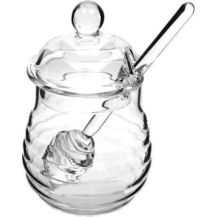 250 ml honningkrukke med dippersett, glassdippere, minikrukker S