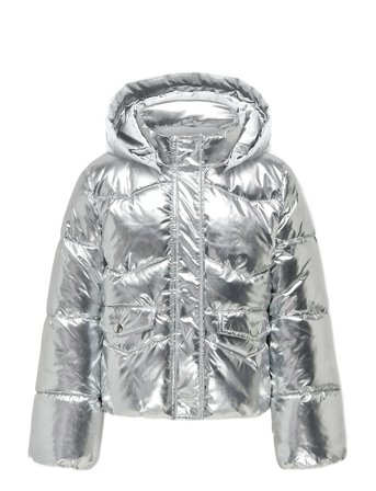 Kids Only Kogpearl Puffer Hood Jacket Cs Otw - Silver - 134