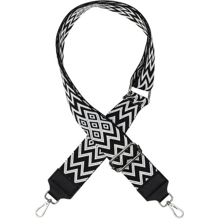 Justerbar axelrem till väska 5 cm bred, 80 cm lång, med silverspänne