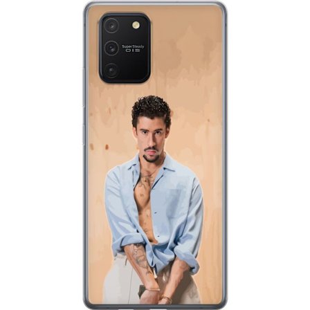 Yhteensopiva Puhelinkuori Samsung Galaxy S10 Lite Bad Bunny Super Bowl-inspiroima grafiikka, jossa NFL-trofe ja San Franciscon silta urheilusuunnittel