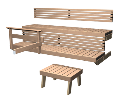 Harvia Formula 19 Laudepaketti 1900 mm, Sauna