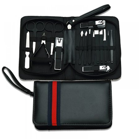 Manikyrverktøy Negleklipper 16PCS Rustfritt Stål Neglesett Profesjonelt Manikyrsett Stellsett med Negleklipper Pedikyrutstyr