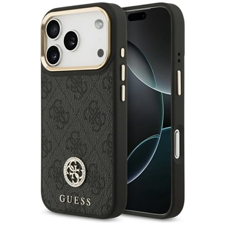 Guess 4G Strass Logo MagSafe-fodral för iPhone 17 Pro - svart