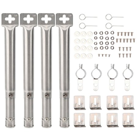 4 stk. lige rør BBQ grillrør brændere rustfrit stål gasgrill reservedele