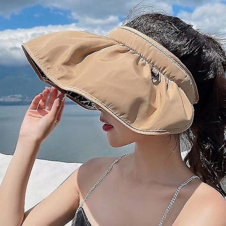 Kesäkuori aurinkohattu UV-suojalla Kaksinkertainen käyttö Hiushuppu Aurinkohattu Naisille Ranta Taitettava Leveälierinen Ämpärihatut