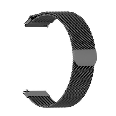 Milanese Loop Band Compatible with Garmin Forerunner 245 / 245 Music - Black