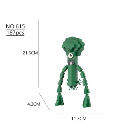 Garten of Banban Lego-liknande spel Grön-huvad monster flamingo MOC modellbyggstenar barns utbildningsleksaker