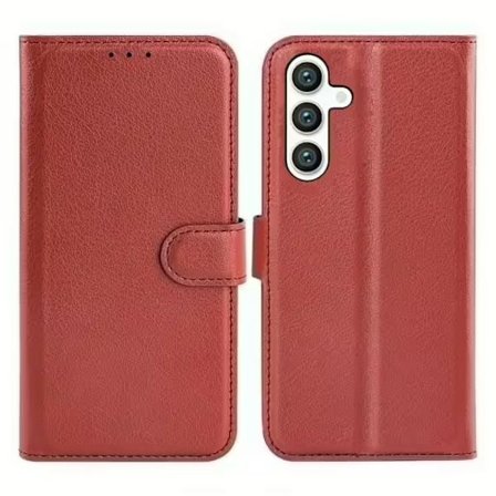 Samsung Galaxy S24 Plånboksfodral med Stativ - Brun