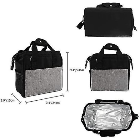 Middels lunsj kjølebag Isolerte Tote Box Justerbar skulder