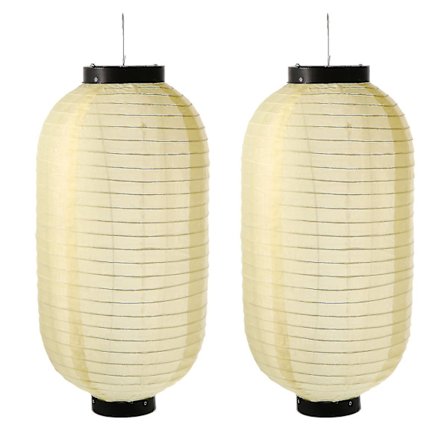 2 stk japanske stil hengende lykter dekorative vanntette lykter ornamenter