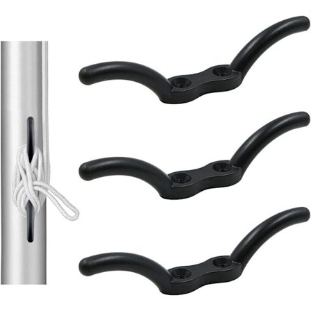 Flaggstangkrok Mast Tauklampe Klampe Krok Fortøyningsklemmer Krok 3 Stykker