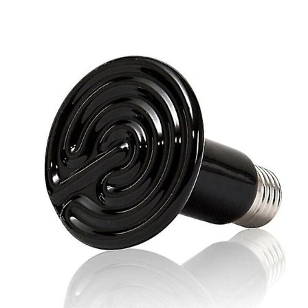 (1 stk) 100w Keramisk Varmepære Reptil Dag & Natt Infrarød Varme