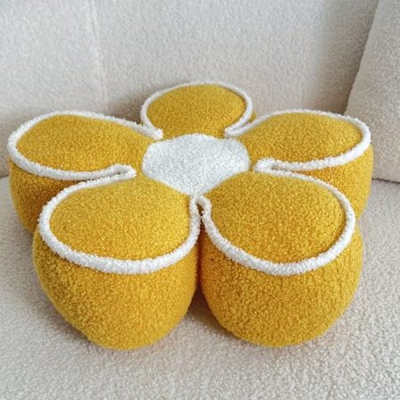 Stilfuld geometrisk blomster dekorativ pude - blød