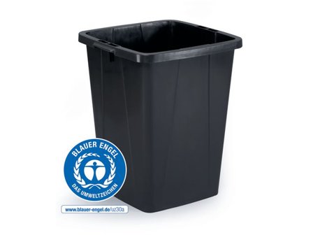 DURABLE Papperskorg Durabin Eco 90L svart - Lyreco - Städ och hygien - Avfallshantering och källsortering - Sortering och återvinning