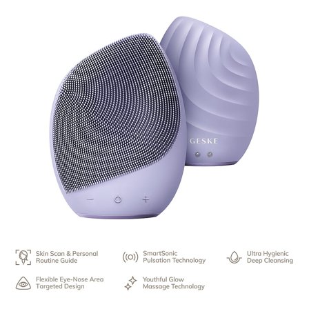 GESKE Sonic Facial Brush 5 in 1 Purple, Skincare, Tilbehør Til Ansigtsrens, Rensebørster