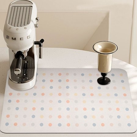 St Coffee Machine Mat, 40x30cm Halkfri Diskmatta Avlopp, Absorberande Diskställ Matta Droppmatta för Kaffemaskin, Kök, Diskho