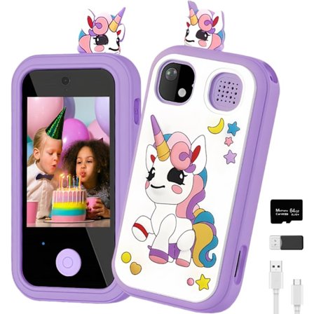 2025 Seneste Model 64GB Børne Smartphone til Piger, Touchscreen, Fødselsdagsgaver til Piger i Alderen 6, 7, 8, 10 År, Pædagogisk Legetøj til Småbørn