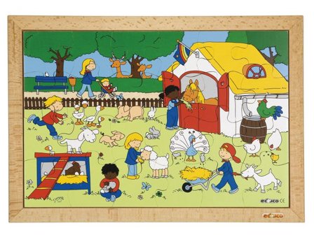Rampussel bondgård, 40x28 cm - Lyreco - Skola och förskola > Lekmaterial > Pussel - Rampussel