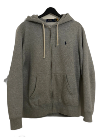Grå ralph lauren hoodie