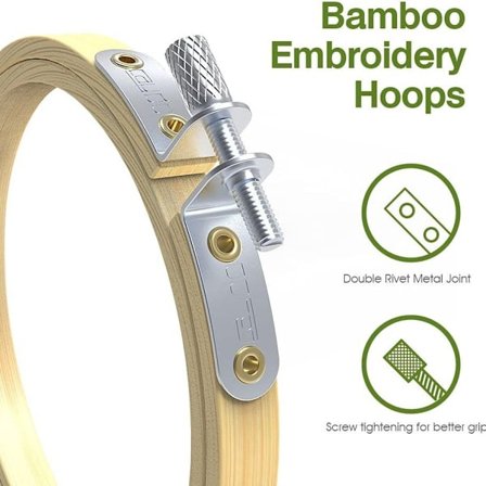 Caydo 6-delt bambus broderirammesæt