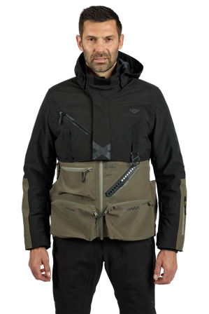 Kurtka Motocyklowa Ixon Etna Khaki/Czarny L