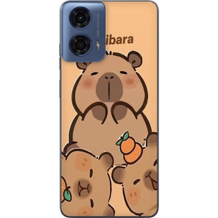 Kompatibelt Mobildeksel til Motorola Motorola Moto G04 Capybara søt figur søt trendy samler