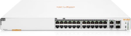 Hewlett Packard Enterprise HPE Aruba Instant On 1960 24G 20p Class4 4p Class6 PoE 2XGT 2SFP+ 370W Switch - switch - 24 porter - Styrt - rackmonterbar