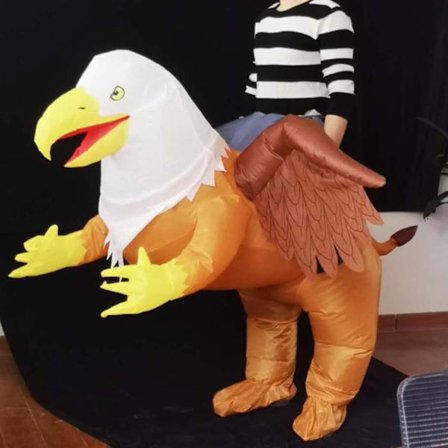Rask frakt Flamingo/struts/klør Ridning Oppblåsbar kostyme Morsomme rollespilldrakter for aktivitetsfestscene