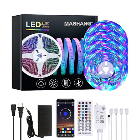 LED Strip Lys Musik Synkronisering 20m 65.6ft RGB 1200leds 2835