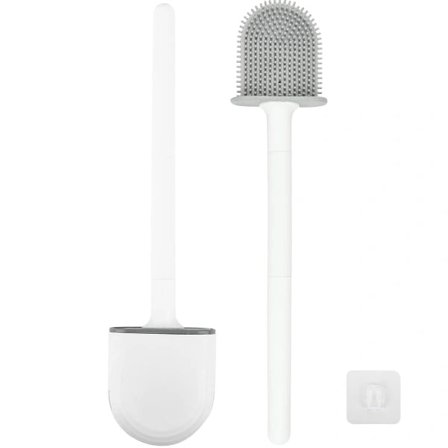Toiletbørste med holder TPU Hvid
