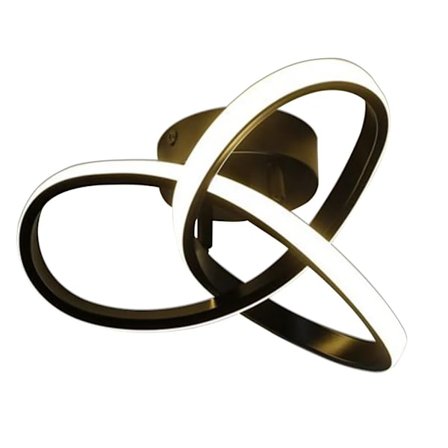 LED-taklampe, svart lampe for stue soverom balkong,