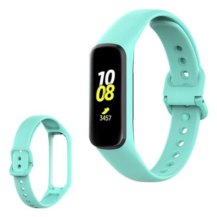 Samsung Galaxy Fit 2 simple silicone watch band - Cyan