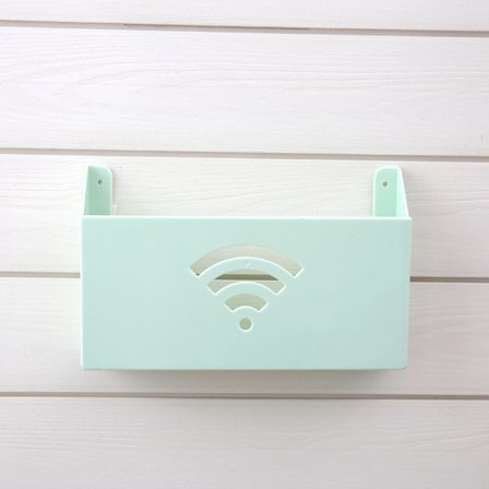 Home Creative - WiFi Ruter Veggoppbevaringsboks - Vegghengende dekorasjon - For medieskjerming, lysegrønn