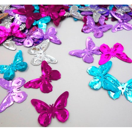 20 gram konfetti fjärilar i blandade färger, dekorera fest kalas